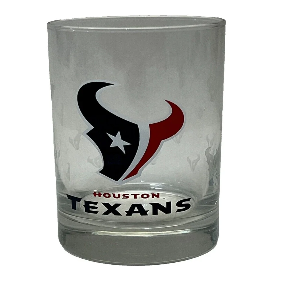Houston Texans Shot Glass Wine Cup Cocktail Whiskey on Rocks 13oz NFL Merch